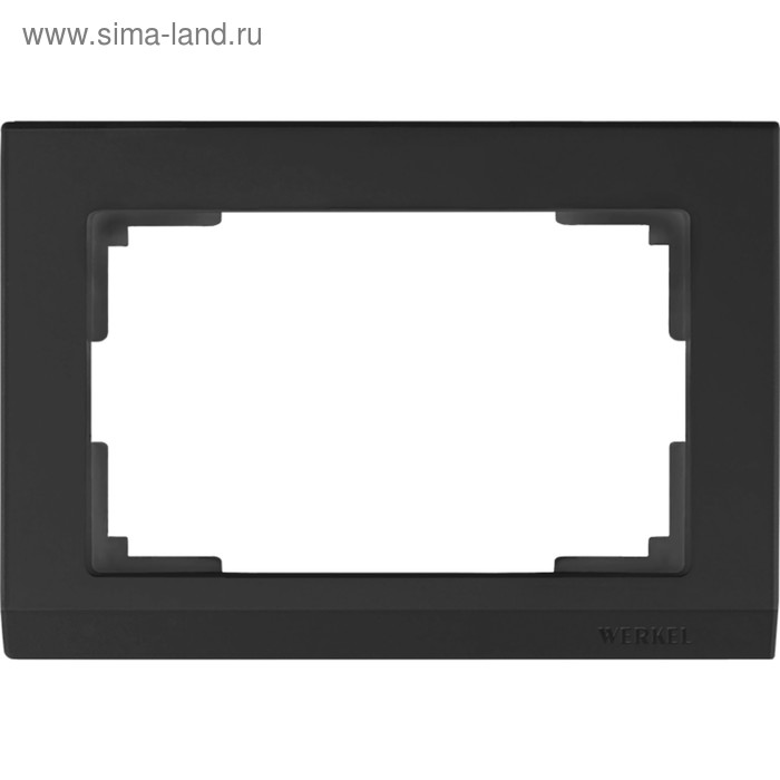 

Рамка для двойной розетки WL04-Frame-01-DBL-black, цвет чёрный