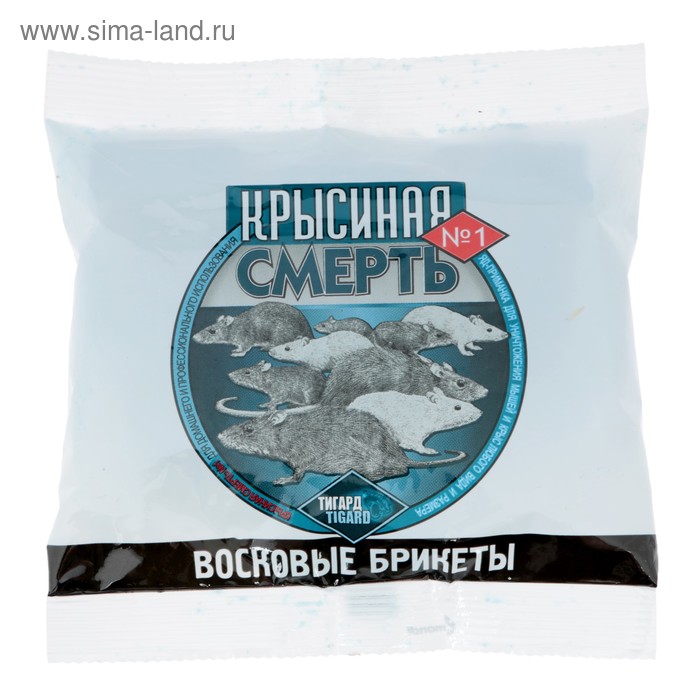 

Восковые брикеты от грызунов "Крысиная Смерть № 1", 50 г