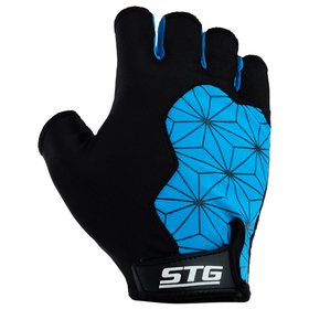 Перчатки велосипедные STG Х95306, цвет черные/синие, размер XL Ош