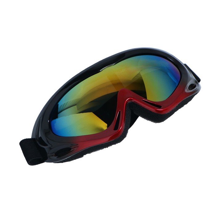 Очки для езды на мототехнике Torso, с доп. вентиляцией, стекло хамелеон, черно-красные