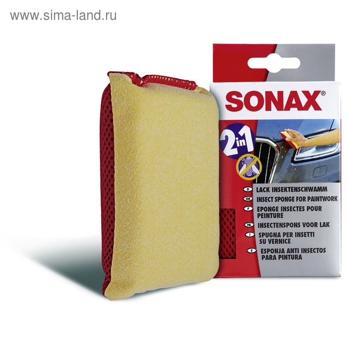 Универсальная мягкая губка для удаления насекомых двухсторонняя Sonax, 426100