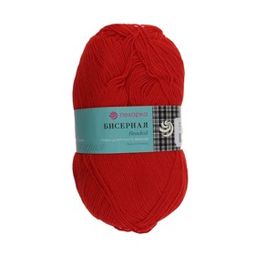 

Пряжа "Бисерная" 100% акрил 450м/100гр (244 алый)