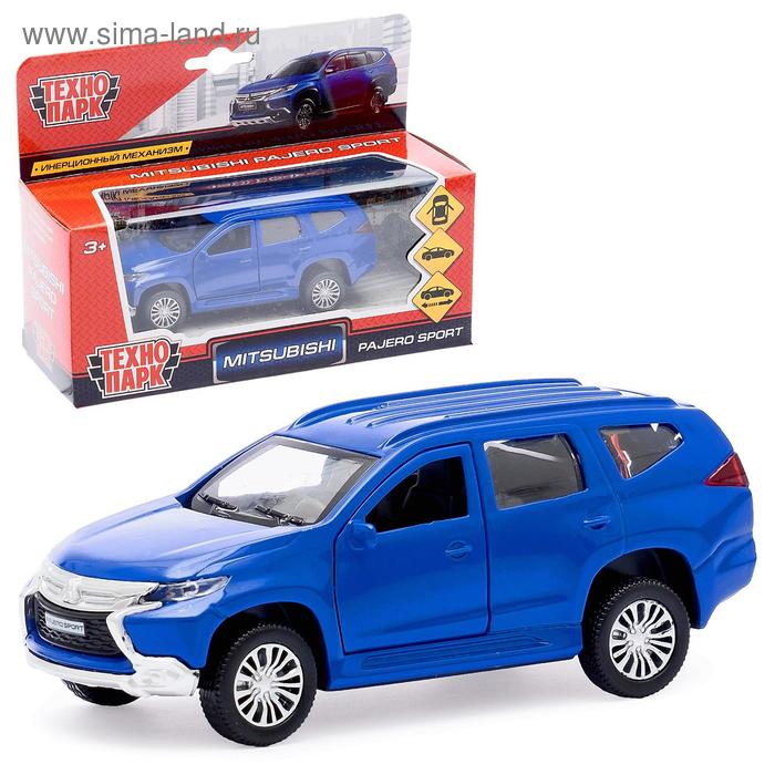 

Машина металлическая MITSUBISHI PAJERO SPORT, 12 см, инерционная, цвет синий