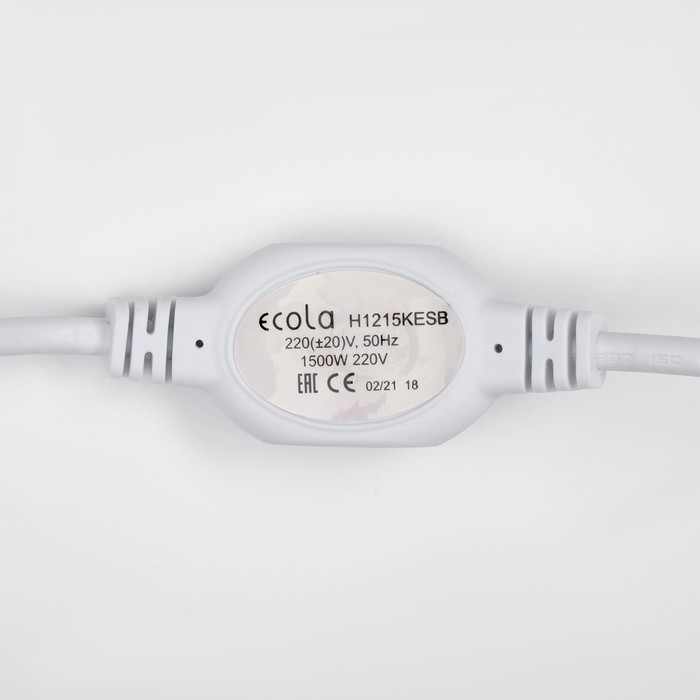 Блок питания для светодиодной ленты Ecola, 12х7 мм, 1500 Вт, 220В, IP68, с разъемом и вилкой