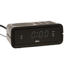 

Часы радиобудильник Ritmix RRC-606, FM, два будильника, черные