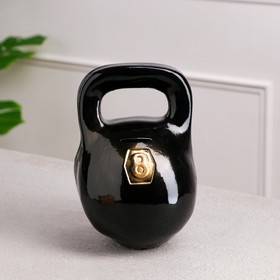 

Копилка "Гиря", глянец, чёрный цвет, гипс, 22 см