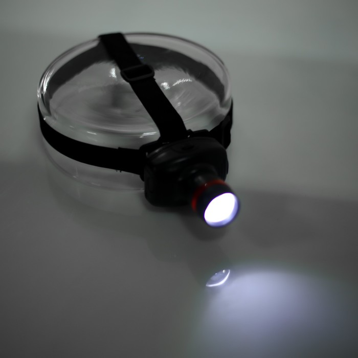 Фонарик налобный "Дозор", 1 LED, 6.5 х 5.5 х 4 см, 3 ААА