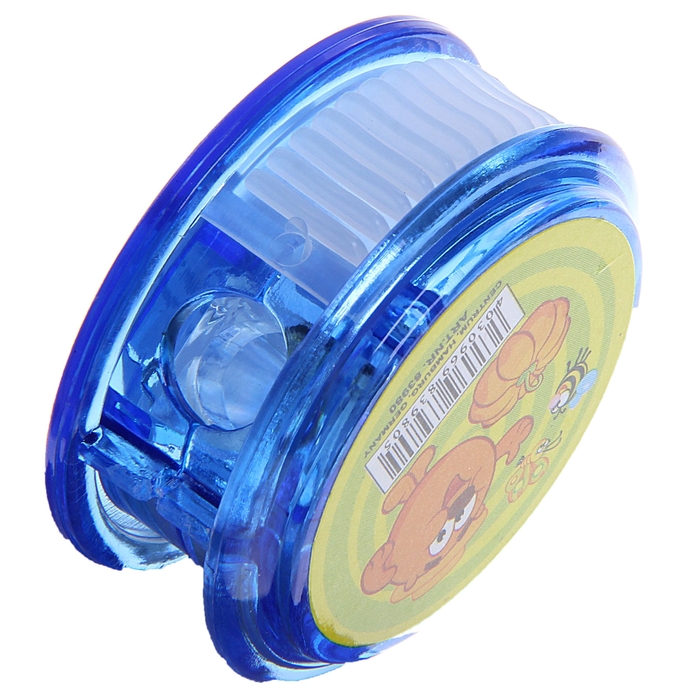 Точилка 1 отверстие с контейнером "Смешарики", круглая