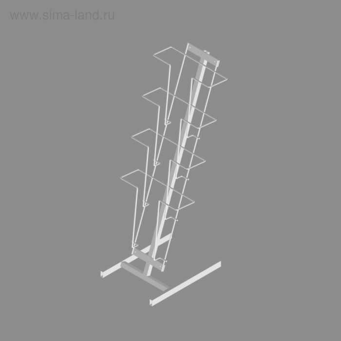 

Буклетница настольная с дисплеем 4 ячейки А4, цвет белый