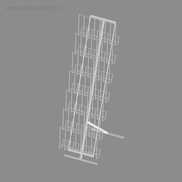 

Стенд напольный с дисплеем 7 газетниц, цвет белый