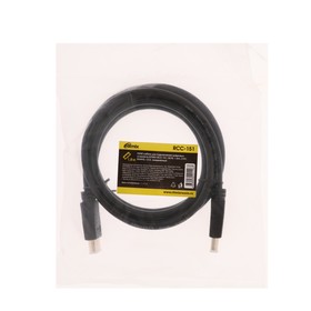 

Кабель видео Ritmix RCC-151, HDMI(m)-HDMI(m), вер 2.0, поддержка 4K, 1.8 м, черный