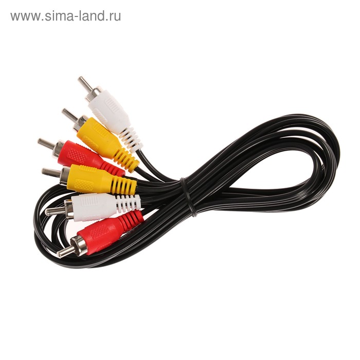 Кабель аудио/видео Ritmix RCC-076, 3хRCA(m)-3xRCA(m), 1.5 м, черный кабель аудио видео ningbo 3хrca m 3хrca m 2м черный jaac027 2