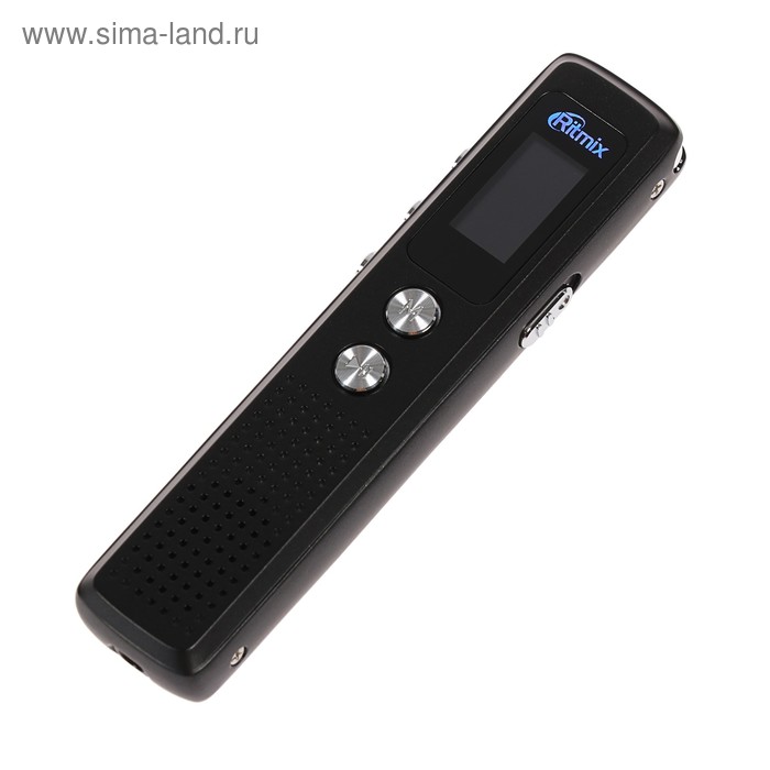 диктофон ritmix rr 120 8gb черный Диктофон Ritmix RR-120 4GB, MP3/WAV, дисплей, металл корпус, черный