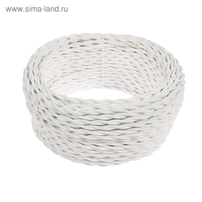 

Ретро провод ПуГВсн Luazon Lighting "Винтаж", 50 м, 2х1.5 мм2, белый