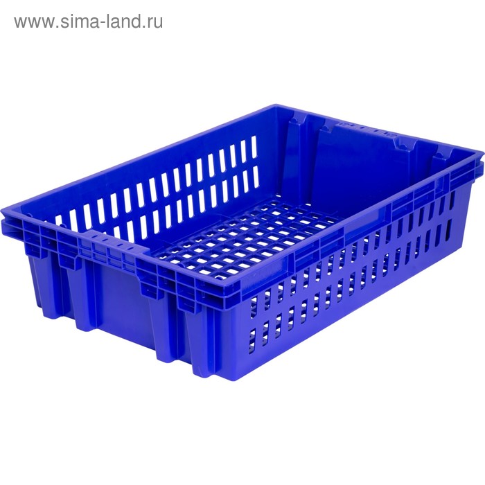 фото Ящик хлебный евролоток, конусный, перфорированный синий вес 1,2 кг. tara.ru