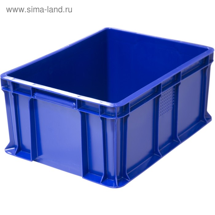 фото Ящик универсальный, сплошной 400х300х180 синий tara.ru