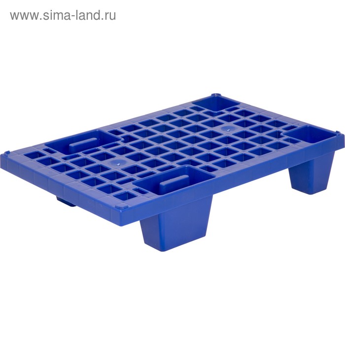 

Паллет перфорированный на ножках 600х400х130 синий