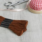 Нитки мулине, 8±1м, 4 шт, цвет коричневый