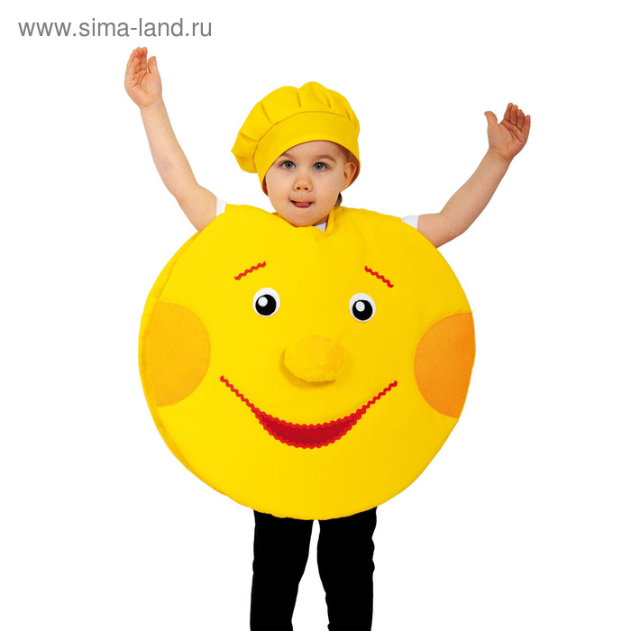 фото Карнавальный костюм "колобок", накидка, колпак, рост 98-122 карнавалофф
