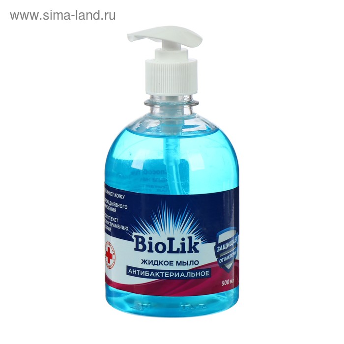 Антибактериальное жидкое мыло BioLik, 500 мл антибактериальное жидкое мыло biolik 500 мл 4443648
