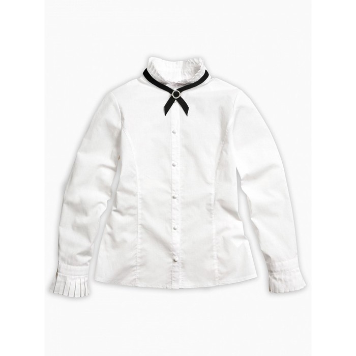 Блузка для девочки, рост 152 см, цвет белый