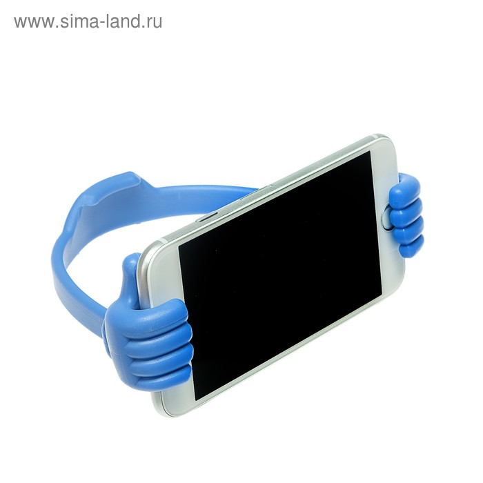 фото Подставка для телефона luazon, в форме рук, регулируемая ширина, синяя luazon home
