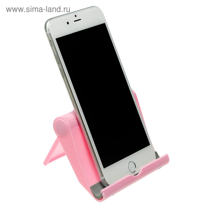 фото Подставка для телефона luazon, складная, регулируемая высота, розовая luazon home
