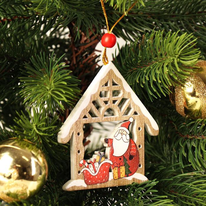Подвеска новогодняя «Дед Мороз с подарками» фигура дед мороз с подарками 110см красный