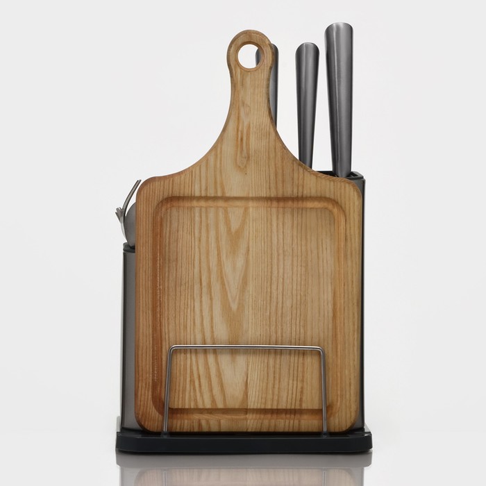 Подставка для ножей и столовых приборов «Металлик», 21×12×23 см
