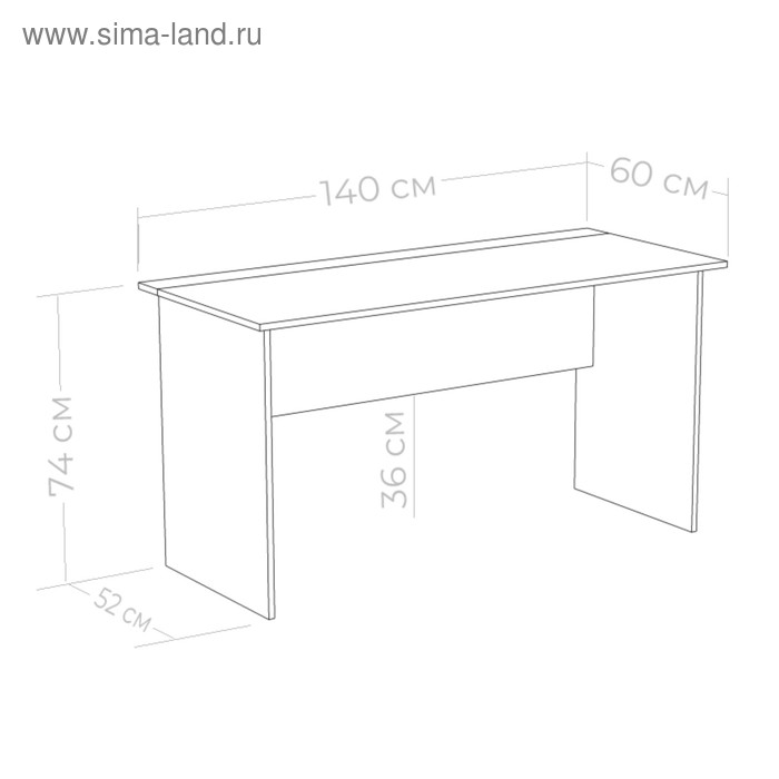 

Стол письменный Юниор 1400х600х735 Ясень шимо темный/Белая Аляска