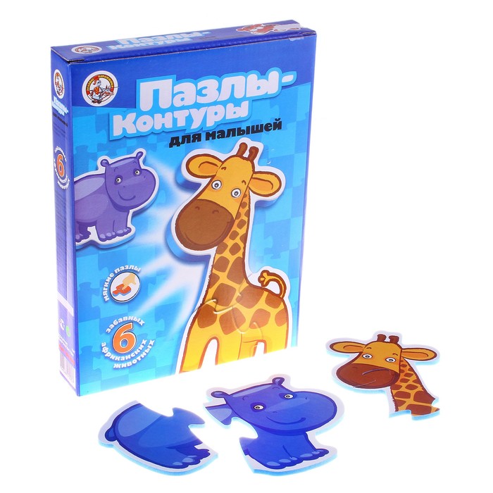 Пазлы-контуры «Африканские животные» (мягк.)