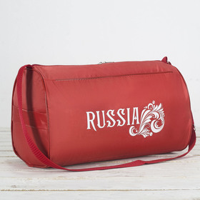 Сумка спортивная Russia-хохлома на молнии, наружный карман, цвет красный Ош