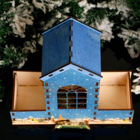 Чайный домик "Башенка. Зимняя сказка", натуральный, 20×20×8,6 см от Сима-ленд