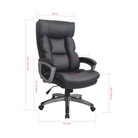 

Кресло руководителя Helmi HL-E11 "Forum", экокожа черная