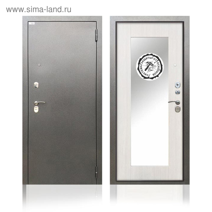 Входная дверь «Берлога Тринити Милли», 970 × 2060 правая, цвет ясень белый входная дверь берлога тринити милли 870 × 2060 левая цвет ясень белый
