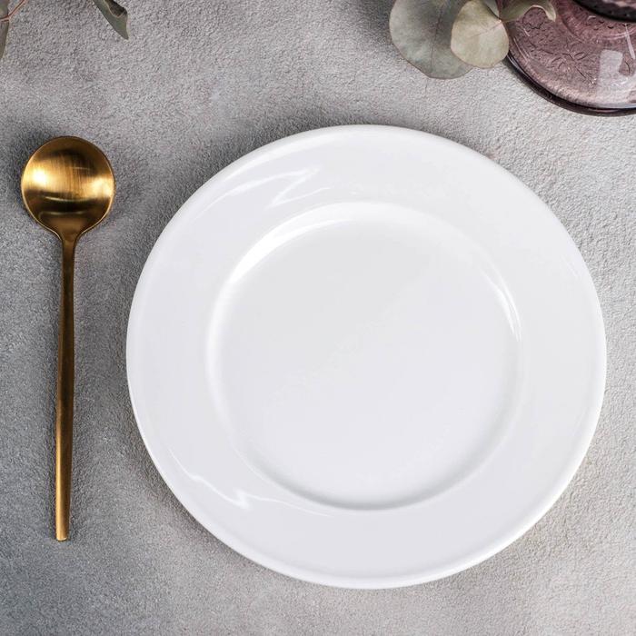 Тарелка фарфоровая пирожковая, d=15 см тарелка фарфоровая пирожковая magistro argos d 15 4 см цвет белый