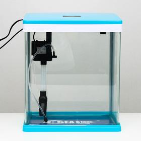 

Аквариум SeaStar HX-318ZF 22 л, синий с белым (в комплекте LED-лампа, топ-фильтр)