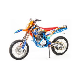 

Кроссовый мотоцикл MotoLand CRF250 MOTARD/STUNT, 250см3, оранжево-синий