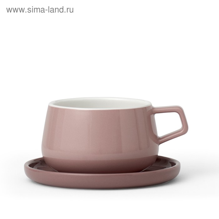 Чайная чашка с блюдцем VIVA Scandinavia Ella, 300 мл, цвет чайная роза чайная чашка с блюдцем viva scandinavia ella 300 мл цвет серый