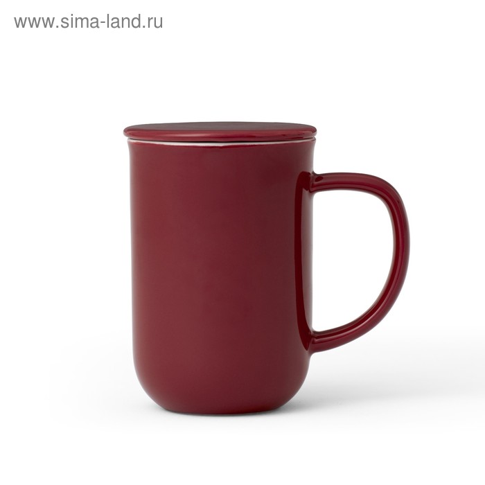 фото Чайная кружка с ситечком minima 500 мл, бордовый viva scandinavia