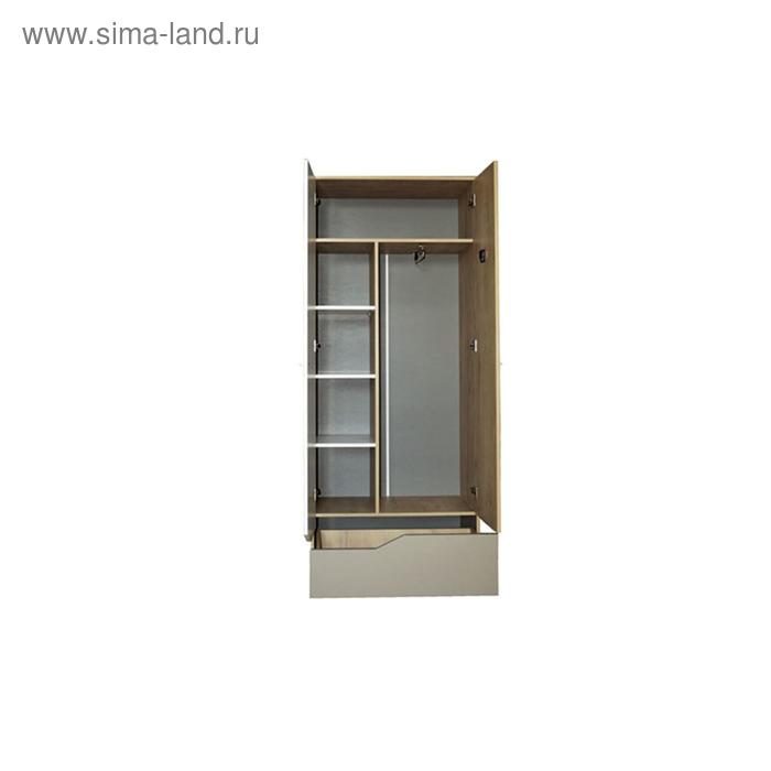 

Шкаф для одежды Хаски 2, 800х450х2050, Ирландский дуб/Белый/Мокко