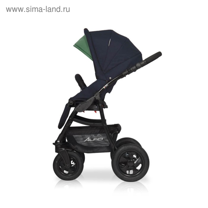 

Коляска 3 в 1 Riko Basic Alfa, цвет серый-изумруд