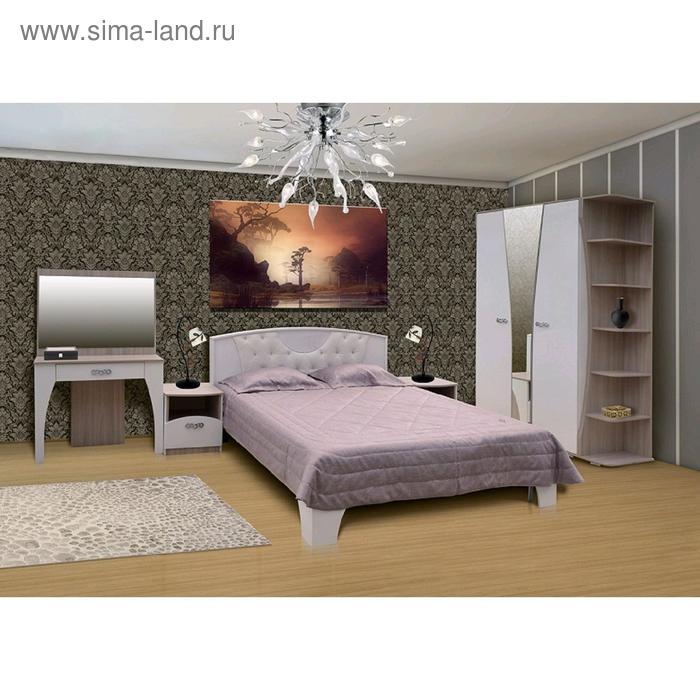 

Кровать «Виолетта»,1800 × 2000 мм, без основания, шимо светлый / белый глянец