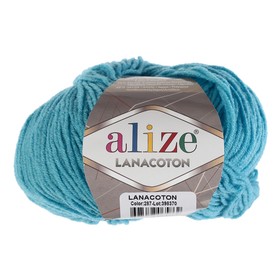 

Пряжа "Lanacoton" 26% Шерсть, 26% Xлопок, 48% Aкрил 160м/50гр (287 бирюзовый)