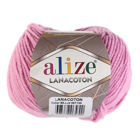 

Пряжа "Lanacoton" 26% Шерсть, 26% Xлопок, 48% Aкрил 160м/50гр (98 розовый)