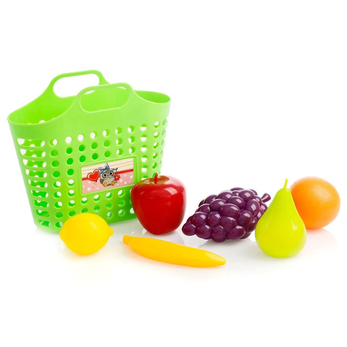 Игровой набор «Фруктовая корзинка» 7 предметов, цвета МИКС игровой набор фруктовая корзинка 7 предметов