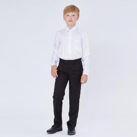Школьные брюки для мальчика, прямые с посадкой на талии, чёрный, рост 146 (36/M) Ош