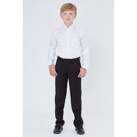 

Школьные брюки для мальчика, прямые с посадкой на талии, чёрный, рост 158 (40/M)