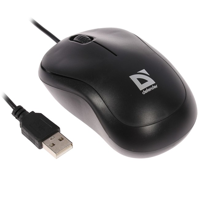 Мышь Defender Patch MS-759, проводная, оптическая, 3 кнопки, 1000 dpi, USB, чёрная