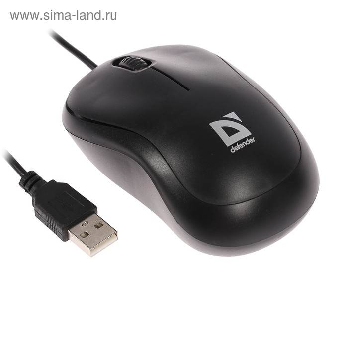 Мышь Defender Patch MS-759, проводная, оптическая, 3 кнопки, 1000 dpi, USB, чёрная мышь defender patch ms 759 52759 черная 1000dpi 3 кнопки